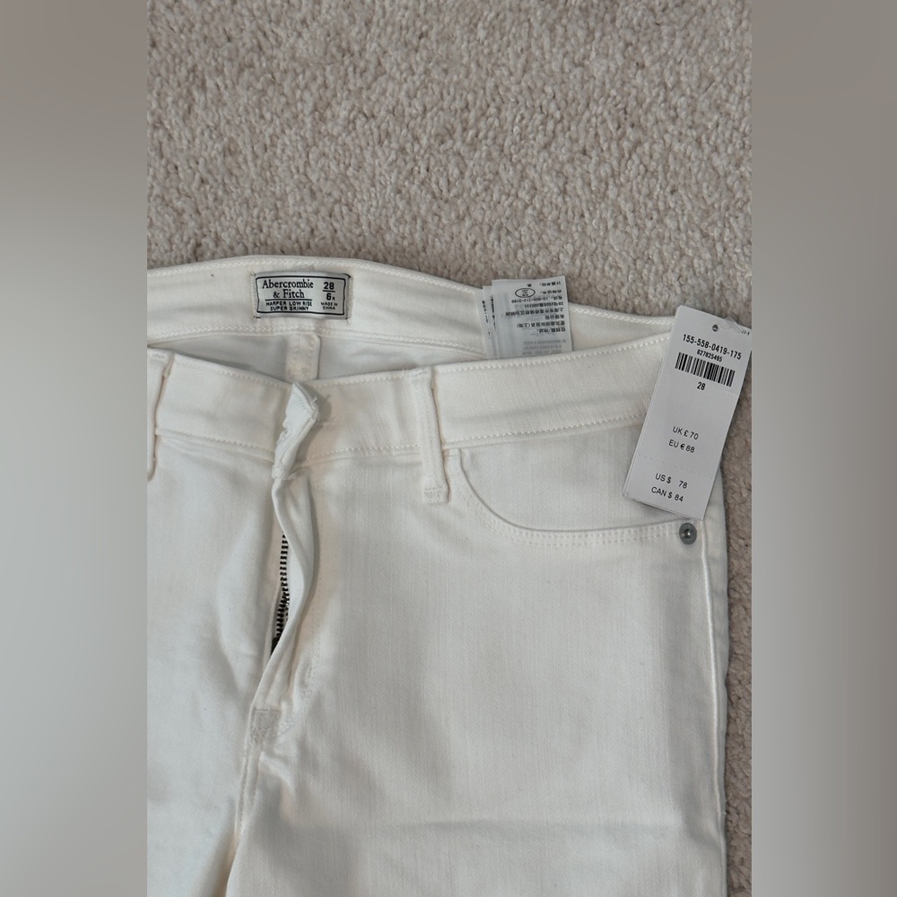 abercrombie and fitch harper low rise super skinny
